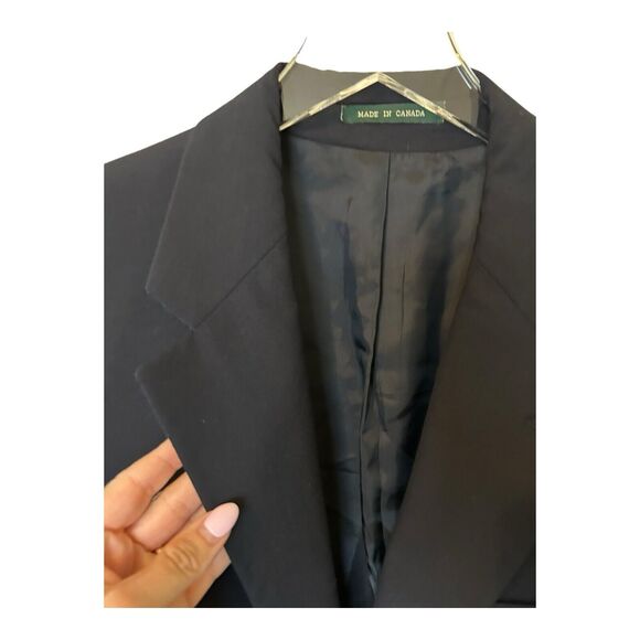 Lauren Ralph Lauren Men Blazer Gold Button Navy Blue Wool Sport Coat 42R? Jacket - Picture 3 of 6